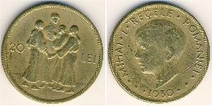 20 Lev Regno di Romania (1881-1947) Ottone/Nichel Michele I di Romania (1927-)