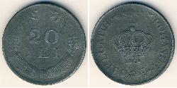 20 Lev Regno di Romania (1881-1947) Zinco 