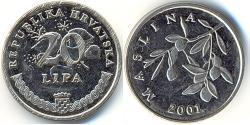 20 Lipa Croazia Acciaio/Nichel 
