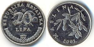 20 Lipa Croatie Acier/Nickel 