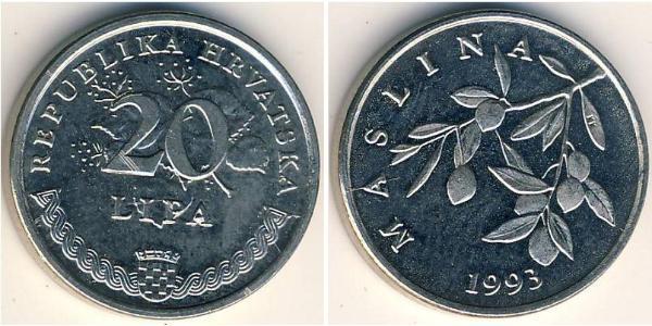 20 Lipa Croatie Acier/Nickel 
