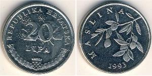20 Lipa Croacia Níquel/Acero 