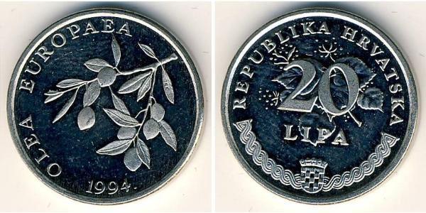 20 Lipa Croatia Steel/Nickel 