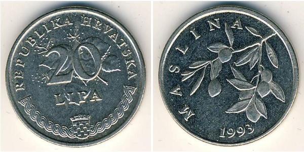 20 Lipa Croatia Steel/Nickel 