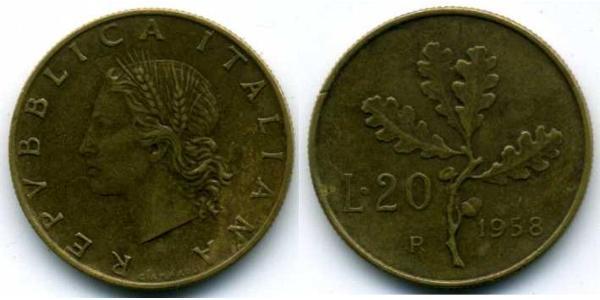 20 Lira Italia Alluminio/Bronzo 