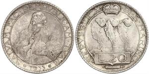 20 Lira Saint-Marin Argent 