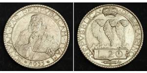 20 Lira Saint-Marin Argent 