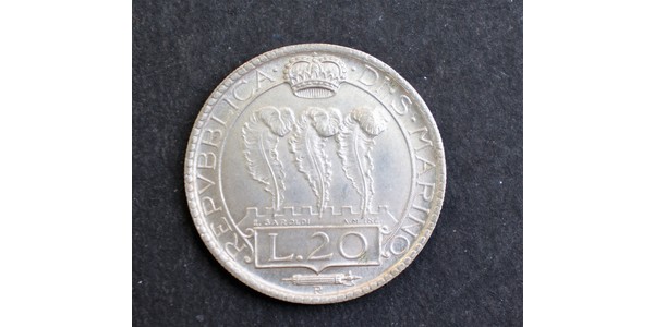 20 Lira San Marino Argento 