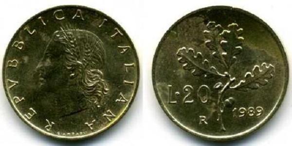 20 Lira Italy Bronze/Aluminium 