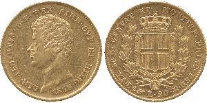 20 Lira Königreich Sardinien (1324 - 1861) / Italien Gold Karl Albert (Sardinien-Piemont) (1798 - 1849)