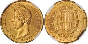 20 Lira Königreich Sardinien (1324 - 1861) / Italien Gold Karl Albert (Sardinien-Piemont) (1798 - 1849)