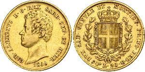 20 Lira Kingdom of Sardinia (1324 - 1861) / Italy Gold Charles Albert of Sardinia (1798 - 1849)