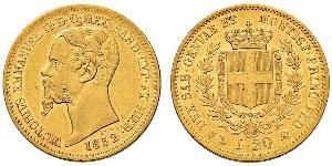 20 Lira Kingdom of Italy (1861-1946) Gold Victor Emmanuel II of Italy (1820 - 1878)