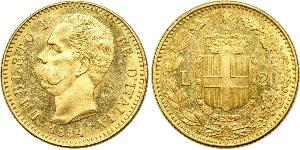 20 Lira Kingdom of Italy (1861-1946) Gold Umberto I (1844-1900)