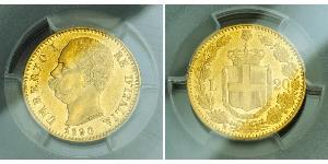 20 Lira Kingdom of Italy (1861-1946) Gold Umberto I (1844-1900)