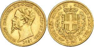 20 Lira Kingdom of Italy (1861-1946) Gold Victor Emmanuel II of Italy (1820 - 1878)