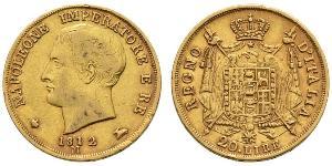 20 Lira Kingdom of Italy (Napoleonic) (1805–1814) Gold Napoleon (1769 - 1821)