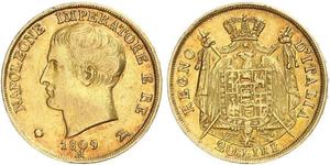 20 Lira Kingdom of Italy (Napoleonic) (1805–1814) Gold Napoleon (1769 - 1821)