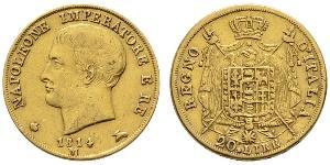 20 Lira Kingdom of Italy (Napoleonic) (1805–1814) Gold Napoleon (1769 - 1821)