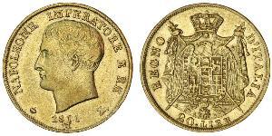 20 Lira Kingdom of Italy (Napoleonic) (1805–1814) Gold Napoleon (1769 - 1821)