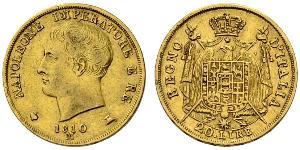 20 Lira Kingdom of Italy (Napoleonic) (1805–1814) Gold Napoleon (1769 - 1821)