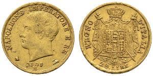 20 Lira Kingdom of Italy (Napoleonic) (1805–1814) Gold Napoleon (1769 - 1821)