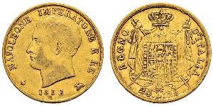 20 Lira Kingdom of Italy (Napoleonic) (1805–1814) Gold Napoleon (1769 - 1821)