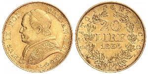 20 Lira Kirchenstaat (752-1870) Gold Pius IX (1792- 1878)