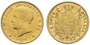 20 Lira Königreich Italien (1805–1814) Gold Napoleon Bonaparte(1769 - 1821)