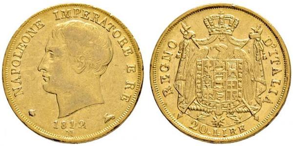 20 Lira Königreich Italien (1805–1814) Gold Napoleon Bonaparte(1769 - 1821)