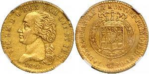 20 Lira Königreich Sardinien (1324 - 1861) Gold Viktor Emanuel I.