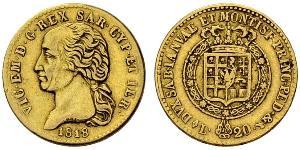 20 Lira Königreich Sardinien (1324 - 1861) Gold Viktor Emanuel I.