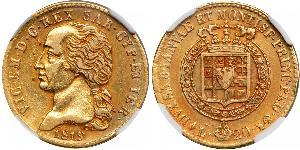 20 Lira Königreich Sardinien (1324 - 1861) Gold Viktor Emanuel I.