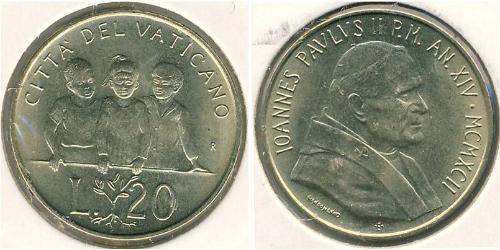 20 Lira Vatican (1926-) Laiton 
