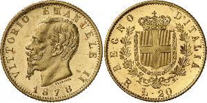 20 Lira Kingdom of Italy (1861-1946) Or Victor Emmanuel II of Italy (1820 - 1878)