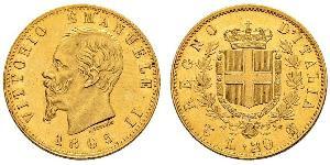 20 Lira Kingdom of Italy (1861-1946) Or Victor Emmanuel II of Italy (1820 - 1878)