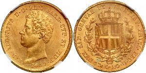 20 Lira Regno di Sardegna (1324 - 1861) / Italia Oro Carlo Alberto di Savoia (1798 - 1849)