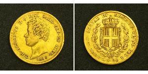 20 Lira Regno di Sardegna (1324 - 1861) / Italia Oro Carlo Alberto di Savoia (1798 - 1849)