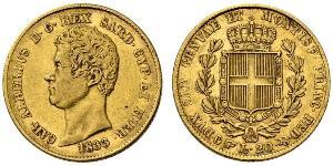 20 Lira Regno di Sardegna (1324 - 1861) / Italia Oro Carlo Alberto di Savoia (1798 - 1849)