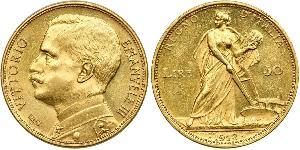 20 Lira Kingdom of Italy (1861-1946) Oro Vittorio Emanuele III (1869 - 1947)