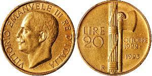 20 Lira Kingdom of Italy (1861-1946) Oro Vittorio Emanuele III (1869 - 1947)