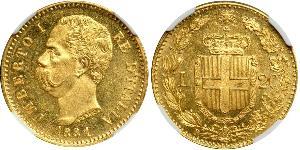 20 Lira Kingdom of Italy (1861-1946) Oro Umberto I (1844-1900)