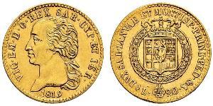 20 Lira Regno di Sardegna (1324 - 1861) Oro Vittorio Emanuele I di Savoia