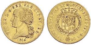 20 Lira Reino de Cerdeña (1324 - 1861) Oro Víctor Manuel I de Cerdeña