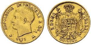 20 Lira Reino de Italia (1805–1814) Oro Napoleón Bonaparte(1769 - 1821)