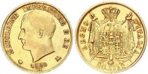 20 Lira Reino de Italia (1805–1814) Oro Napoleón Bonaparte(1769 - 1821)