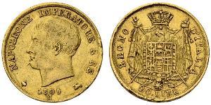 20 Lira Reino de Italia (1805–1814) Oro Napoleón Bonaparte(1769 - 1821)