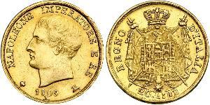 20 Lira Reino de Italia (1805–1814) Oro Napoleón Bonaparte(1769 - 1821)