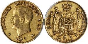 20 Lira Reino de Italia (1805–1814) Oro Napoleón Bonaparte(1769 - 1821)