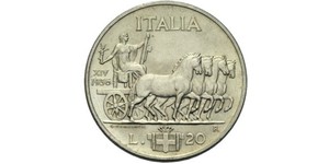 20 Lira Kingdom of Italy (1861-1946) Plata Víctor Manuel III de Italia (1869 - 1947)